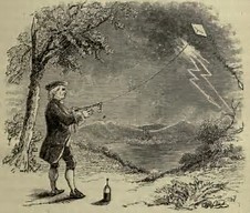 Image result for Benjamin Franklin flew a kite f