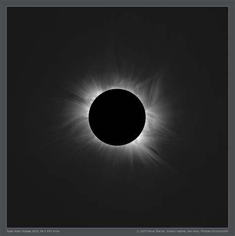 Total Solar Eclipse 2023 image, Fe X 637.4 nm