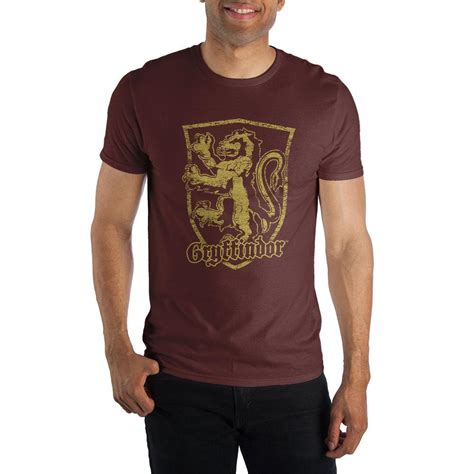 Harry Potter Gryffindor Logo Mens Burgundy T Shirt Harry Potter