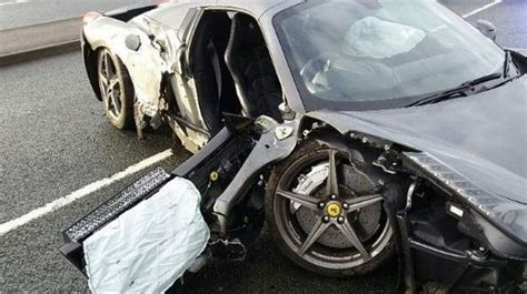 Police Sarcasm Adds To Ferrari Crash Drivers Pain After Writing Off £