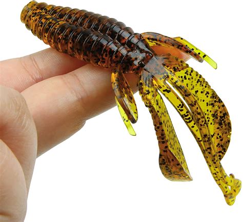 Jshanmei Soft Plastic Fishing Lures Kit Crawfish Lobster 12pcs Rage