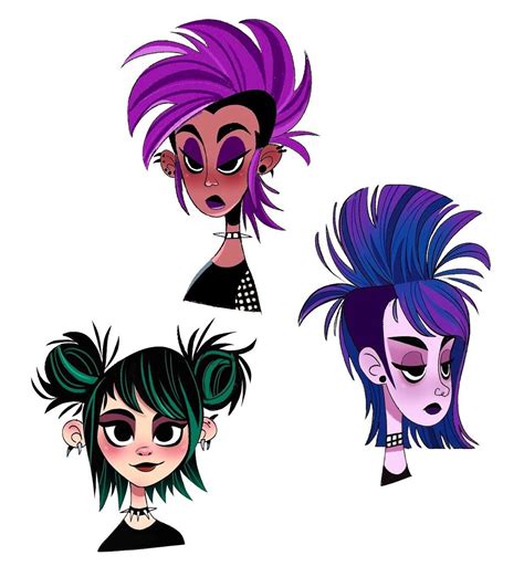 Here Are Some Punk Girl Character Concept Sketches For A Personal