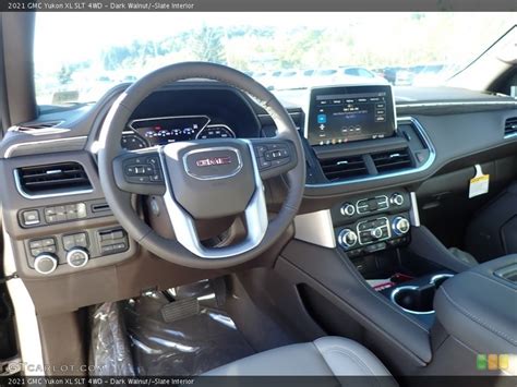 Dark Walnut­slate Interior Dashboard For The 2021 Gmc Yukon Xl Slt 4wd