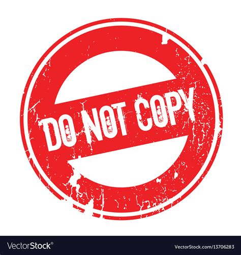 Do Not Copy Rubber Stamp Royalty Free Vector Image