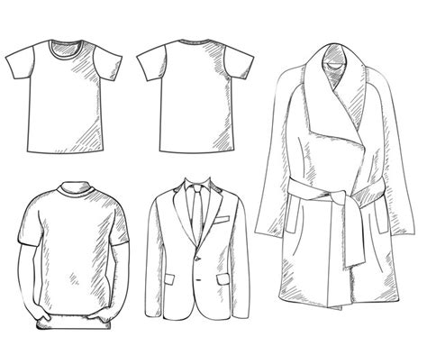 Premium Vector Vector Isolated Set Of Clothes Sketches