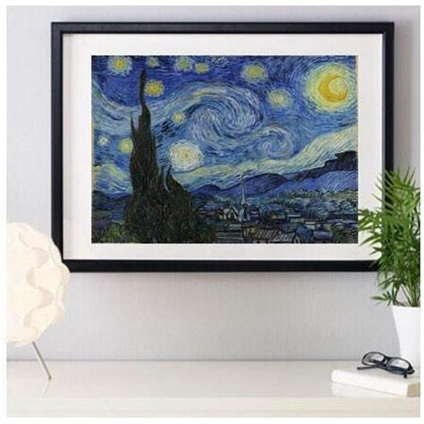 Starry Night Vincent Van Gogh Artwork Framed Art Poster Print Walmart