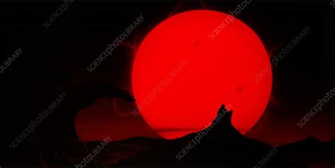 Artists Impression Of The Sun As A Red Giant Stock Image R5100059