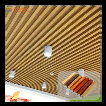 Fireproof Ceiling Profile Aluminium U Shape Artistic Suspended Metal