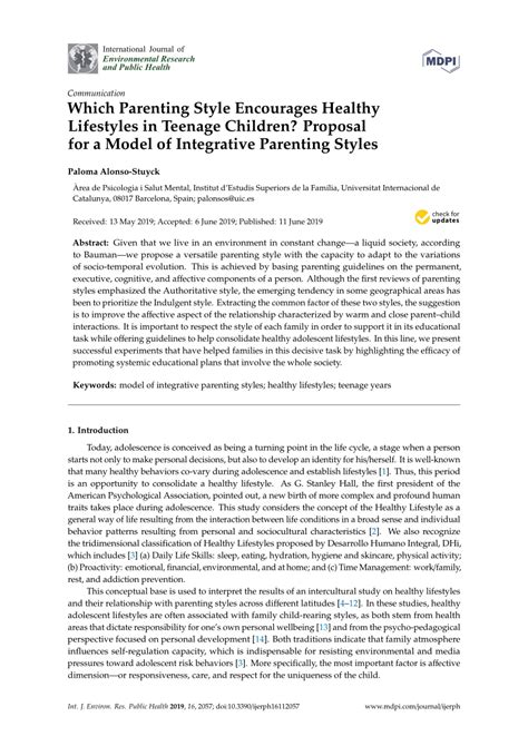 (PDF) Which Parenting Style Encourages Healthy Lifestyles ...
