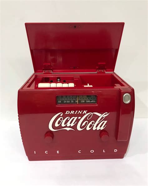 vintage otr 1949 coca cola cooler radio am fm cassette player etsy