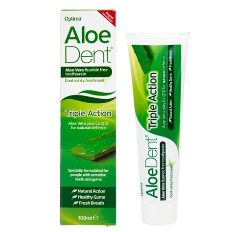 aloe dent triple action aloe vera toothpaste with co q10 holland and barrett