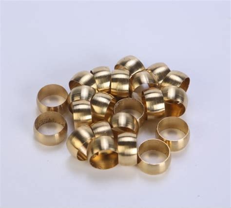 50pcs Lot 50 Brass Fit Compression Sleeve Fitting Sleeve Ferrule Ring