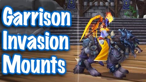 On mini map you will see a notification in which you the garrison quarter master (sergeant crowler alliance/ sergeant grimjaw horde) has an exclamation in. Jessiehealz - Garrison Invasion Mounts Guide (World of ...