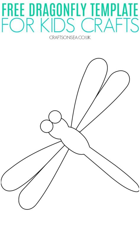Free Dragonfly Template Printable Pdf Dragon Fly Craft Easy Crafts