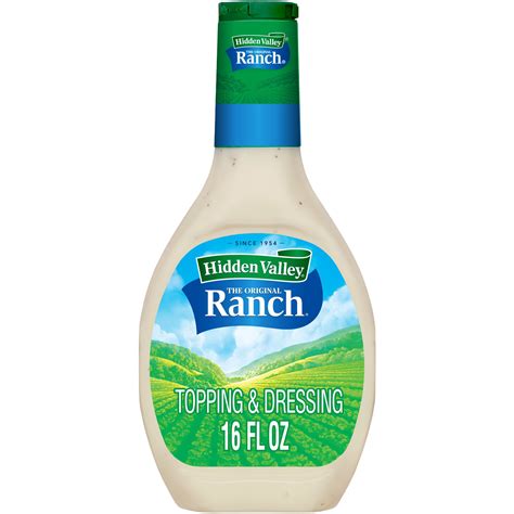 Hidden Valley Original Ranch Salad Dressing And Topping 16 Ounce Bottle