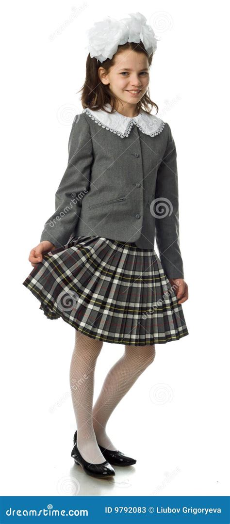 The Cherry Girl In A School Uniform Stock Image Image Of Adolescence