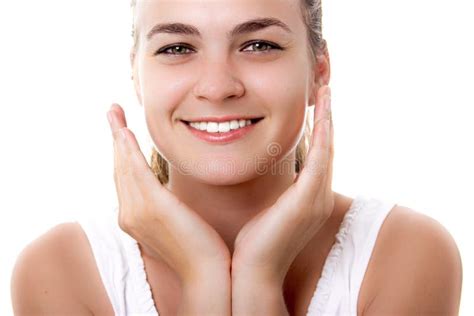 Beautiful Woman Smile With Healthy Teeth Stock Photo Image Of