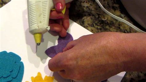 Hot Gluing Felt Flowers Youtube