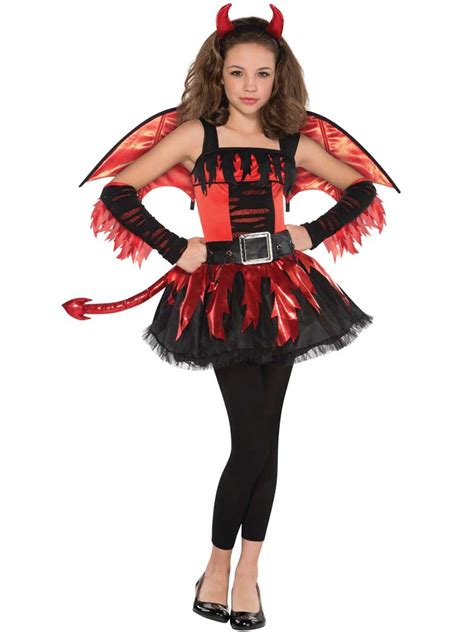 Teen Girls Daredevil Red Devil Tween Party Fancy Dress Halloween Tutu Costume Ebay