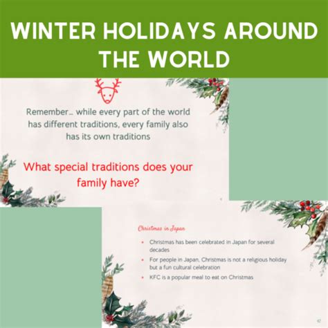 Winter Holiday Traditions Holidays Around The World World Cultures 9 12 Made By Teachers