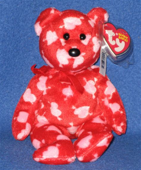 Ty Beanie Baby Cupid S Bow The Bear Missing Swing Tag Collectable Plush