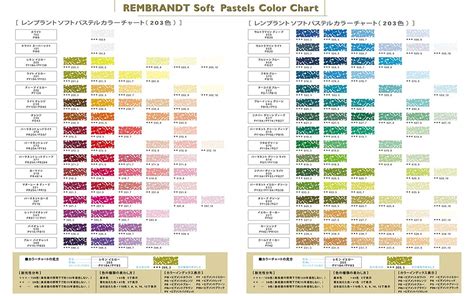 Rembrandt Pastel Color Chart Seating