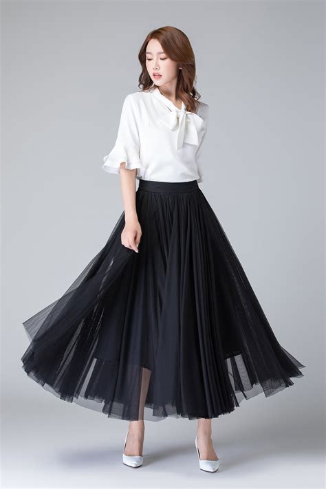 Black Tulle Skirt Tulle Circle Skirt Tulle Skirt Tulle Etsy