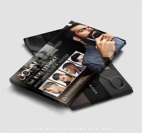 Barber shop business card designs. Barber / Barbershop Shave Business Card Template | Active ...
