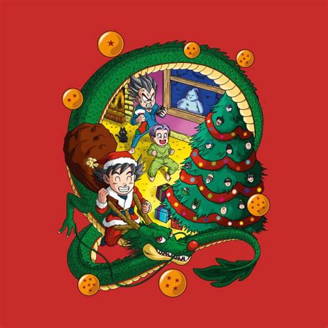 Check Out This Awesome Dragon Ball Christmas Design On Teepublic Christmas Dragon Dragon