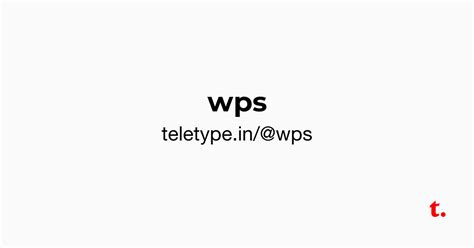 Wps — Teletype
