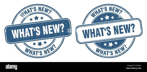 Whats New Stamp Whats New Sign Round Grunge Label Stock Vector