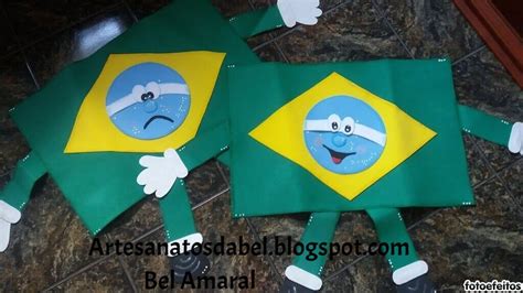 Escolinha Bíblica Da Garotada Bandeiras Do Brasil Feitas De Eva Mede