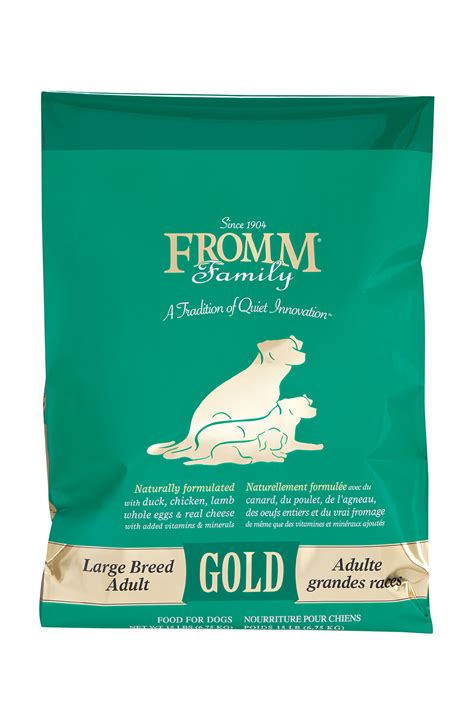 Daily feeding recommendations typical analysis Fromm Gold Lg Breed Adult 15 LB