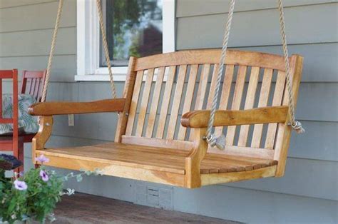 They tapped in easily, protect the deck and look great. Hand Made Porch Swing by Commūne Woodworks | CustomMade ...