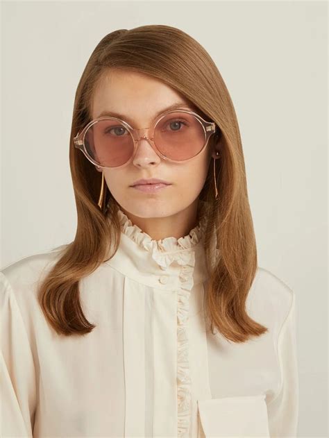 oversized round acetate sunglasses celine eyewear matchesfashion us sunglasses