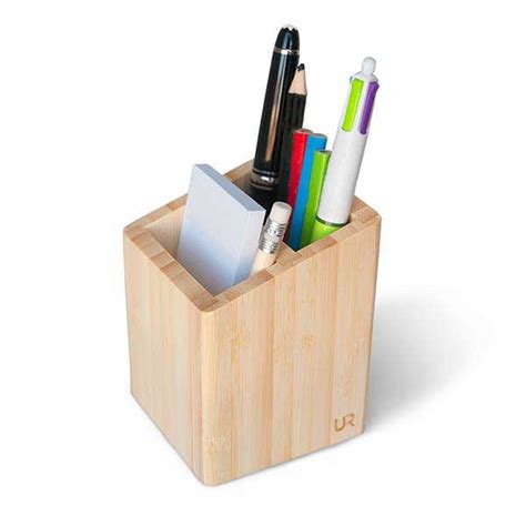 Handmade Minimal Wooden Desk Pen Holder And Organizer Gadgetsin