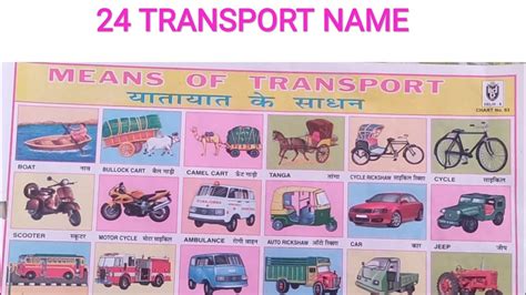 24 Transport Name Transport Name Hindi And English Youtube