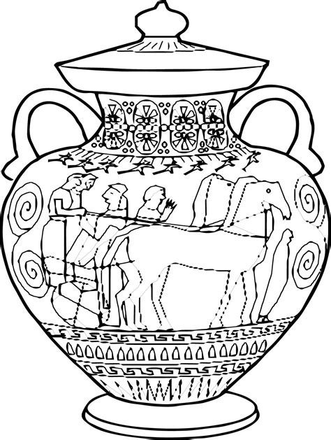 Ancient Greek Pottery Coloring Pages Ryan Fritzs Coloring Pages