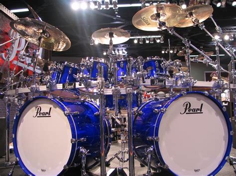 Pearl Double Bass Set Rhythm Blue Color Drum Kits Double Bass Drum Set Drum Set