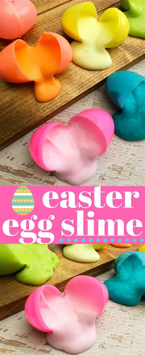 Rainbow Colored Easter Egg Slime How Fun Is This Slime In Easter Eggs