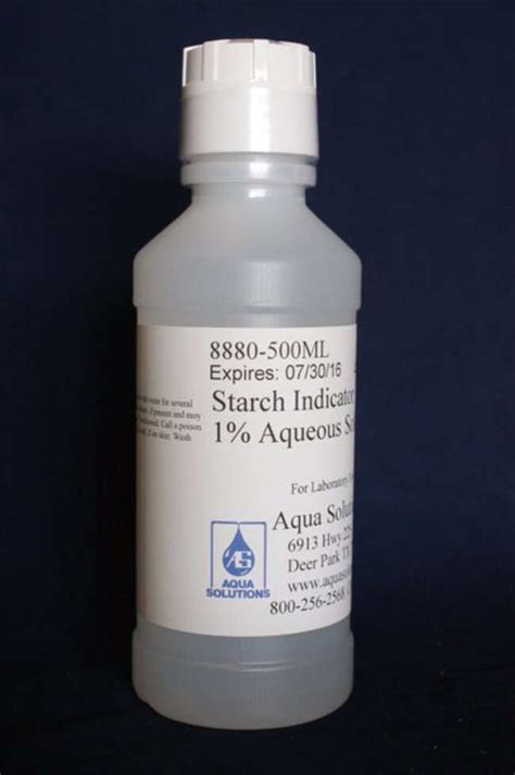 Aqua Solutions Starch Indicator 1 Wv Aqueous Solution 500ml