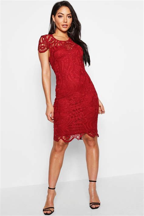 Womens Lace Cap Sleeve Midi Dress Red 8 Dresses Are The Most