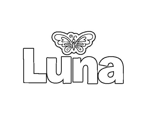 Luna Name Coloring Pages