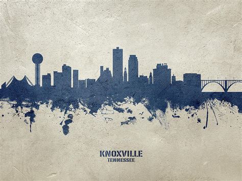 Knoxville Tennessee Skyline Digital Art By Michael Tompsett Pixels