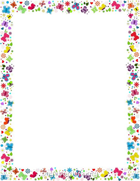 Butterfly Border Clip Art Borders Page Borders Page Borders Free