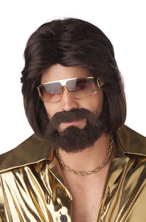 Sexy 70s Man Adult Wig Beard And Moustache