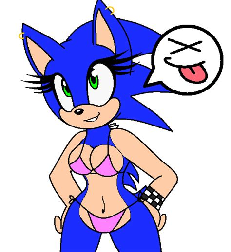 Female Sonic In Bikini By Skythecatfox On Deviantart