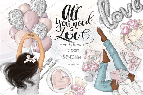 All You Need Is Love Graphic Design Custom Designed Illustrations
