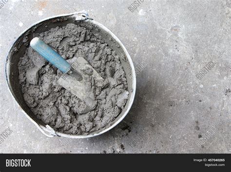 Mixing Concrete Mortar Image And Photo Free Trial Bigstock