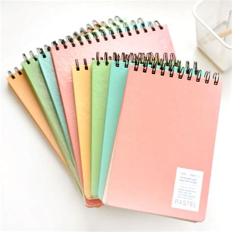 Pastel Stationary Korea Stationery Fresh Solid Color Pastel The Coil